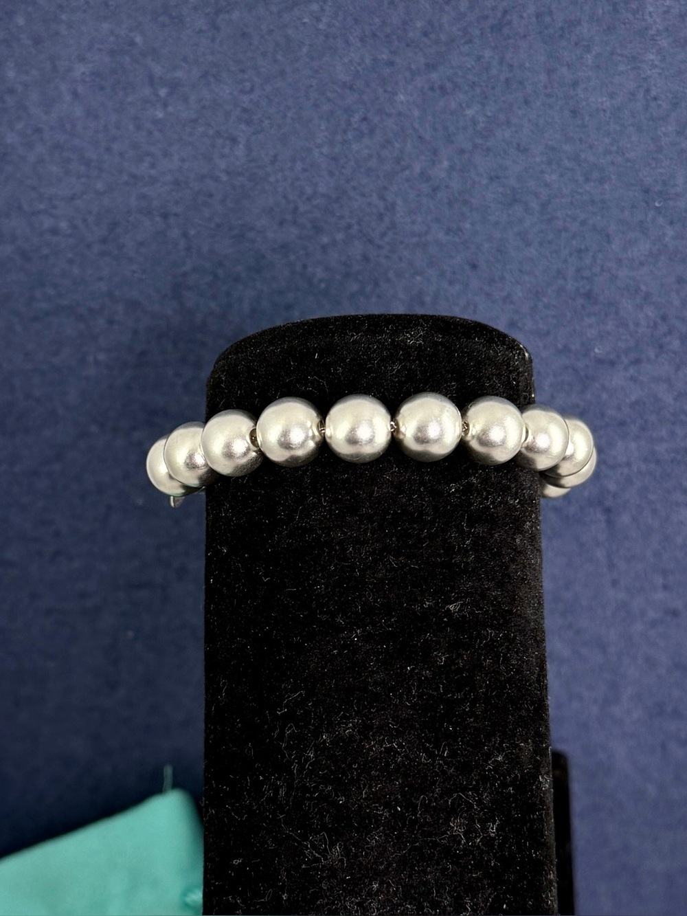TIFFANY & CO. Sterling Silver 7” HardWear Ball Bracelet, 10 mm; with COA